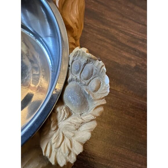 RARE Yorkie Shape Figurine Dog Bowls Set Of 2-Stainless Removable Bowls - Picture 8 of 10